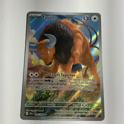 Tauros 096/086 Me04: Chaos Rising Holo Mega Evolution Pokemon TCG Illustration - Image 1