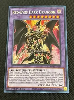 Yugioh! Red-Eyes Dark Dragoon MP22-EN264 Prismatic Secret Rare 1st Edition NM - Image 1