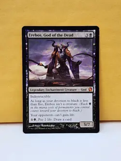 1x Erebos, God of the Dead, MP (see photos), THS, Magic: the Gathering, MtG - Image 1