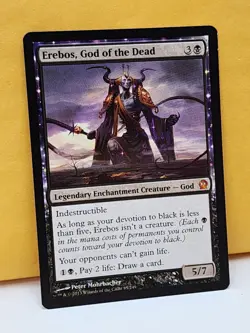 1x Erebos, God of the Dead, MP (see photos), THS, Magic: the Gathering, MtG - Image 3