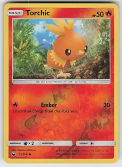 Torchic 25/168 Common Celestial Storm Pokemon Reverse Holo Near Mint - Image 1