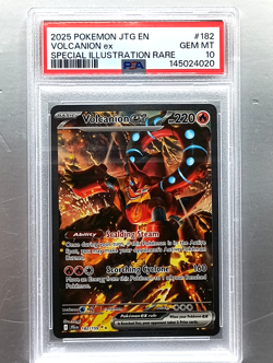 2025 Pokemon JTG #182 Volcanion ex Special Illustration Rare PSA 10 - Image 1