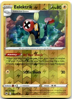 Eelektrik 048/159 Uncommon Crown Zenith Pokemon Reverse Holo Near Mint - Image 1