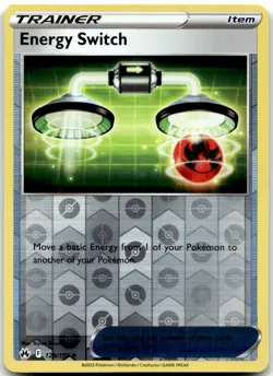 Energy Switch 129/159 Uncommon Crown Zenith Pokemon Reverse Holo Near Mint - Image 1