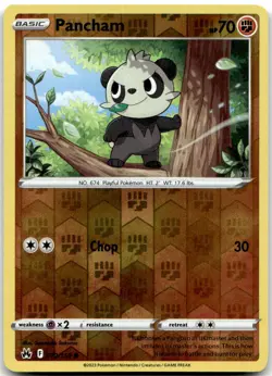 Pancham 072/159 Common Crown Zenith Pokemon Reverse Holo Near Mint - Image 1