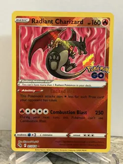 TCG Pokemon Radiant Charizard 011/078 Pokemon GO Radiant Rare Holo - Image 1