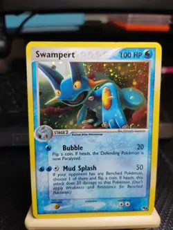 Swampert 5/17 Holo (Half Swirl) Pokemon POP Series 1 2004 LP - Image 1