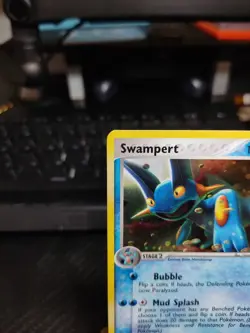 Swampert 5/17 Holo (Half Swirl) Pokemon POP Series 1 2004 LP - Image 2