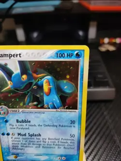 Swampert 5/17 Holo (Half Swirl) Pokemon POP Series 1 2004 LP - Image 3