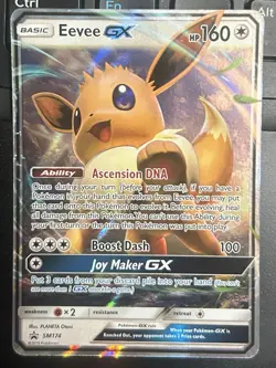 Pokemon TCG - Eevee GX SM174 - Sun & Moon Black Star Promo - Holo - NM - Image 1