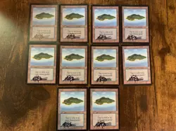 Island Beta 10x LEB Signed Mark Poole Lot Basic MTG Magic the Gathering - Image 1