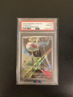 2024 POKEMON TWM EN-TWILIGHT MASQUERADE ILLUSTRATION RARE #179 CHIMECHO PSA 10 - Image 1