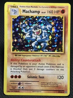 Machamp 59/108 Evolutions Holo Rare Pokemon LP - Image 1