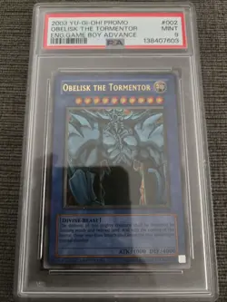 2003 Yu-Gi-Oh! Obelisk The Tormentor GBI-002 ENG. GAME BOY ADVANCE PSA MINT 9 - Image 1