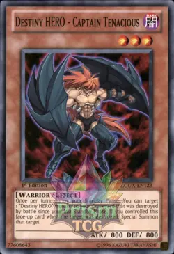 1st Ed Destiny HERO - Captain Tenacious LCGX-EN123 Yugioh - Image 1