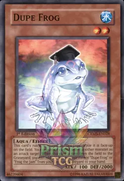 1st Ed Dupe Frog CRMS-EN028 Yugioh - Image 1