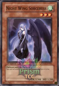 1st Ed Night Wing Sorceress CRMS-EN025 Yugioh - Image 1