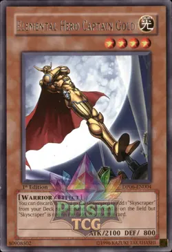 1st ed Elemental HERO Captain Gold rare DP06-EN004 Yugioh - Image 1