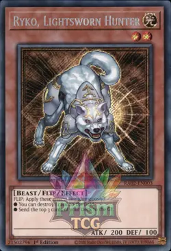 1st ed Ryko, Lightsworn Hunter secret rare RA02-EN003 Yugioh - Image 1