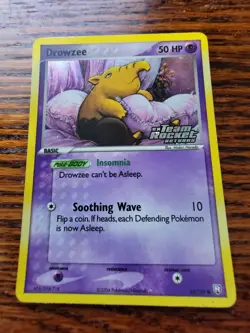 Drowzee 54/109 EX Team Rocket Returns Pokemon Card Reverse Holo Foil Rare MP - Image 1