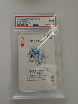 Gyarados 2 Of Hearts 1996 Pokemon Red Playing Cards - Image 1