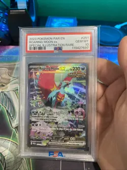 Pokemon Roaring Moon EX 251/182 Sv04: Paradox Rift Holo Card PSA 10 Gem - Image 1