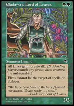 MTG English Eladamri, Lord of Leaves Light Play Normal Tempest - Image 1