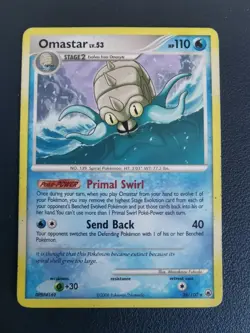 Pokemon Card Omastar 26/100 D&P Majestic Dawn Non-Holo Rare - Image 1