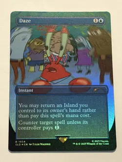 Daze (Rainbow Foil) Secret Lair Drop Foil MTG SLD SpongeBob 1934 - Image 1