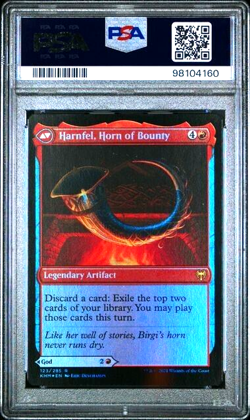 2021 MTG Birgi, God of Storytelling - Harnfel, Horn of Bounty Foil PSA 9 - Image 2