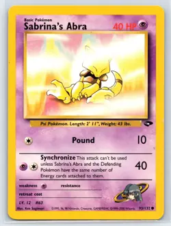 Pokemon Gym Challenge Sabrina's Abra #093/132 - Image 1