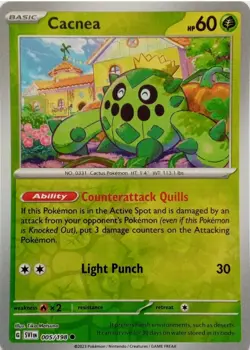 CACNEA 005/198 REVERSE HOLO SCARLET & VIOLET POKEMON CARD NM-Mint TCG - Image 1