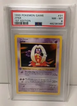 1999 Pokemon Game Base Shadowless 1st Edition English Card-PSA 8 Jynx 31/102 - Image 1