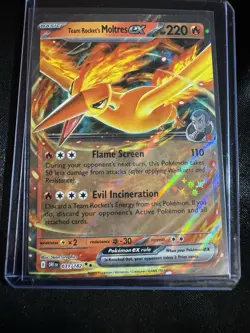 Pokemon TCG Team Rocket's Moltres EX Holo Card Lot 2 English - Image 3