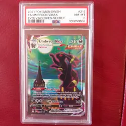 Pokemon PSA 8 Umbreon VMAX 215/203 Evolving Skies - Image 1