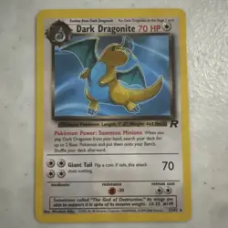 Pokemon TCG Dark Dragonite Non-Holo 22/82 LP Raw Ungraded WOTC - Image 1