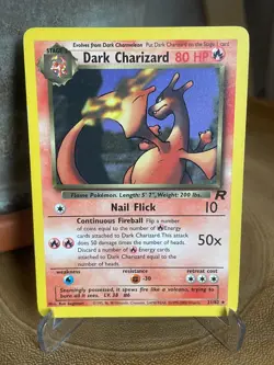 Dark Charizard 21/82 Team Rocket Rare Vintage Pokemon TCG Wizards 2000 - Image 1