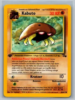 Pokemon TCG GERMAN Kabuto #50/62 1st Edition CCG Fossil - Image 1