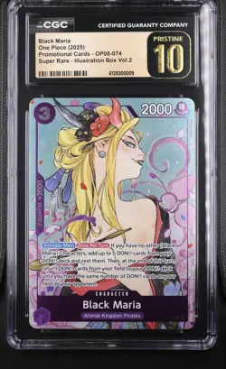 One Piece Black Maria OP08-074 Illustration Box Volume 2 Promo CGC PRISTINE 10 - Image 1