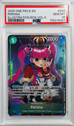 2025 One Piece Illustration Box Vol.4 Perona #034 PSA 10 GEM MINT - Image 1