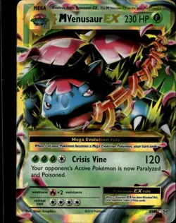 M Venusaur EX Ultra Rare XY Evolutions 2/108 Grass Holo Pokemon Card - Image 1