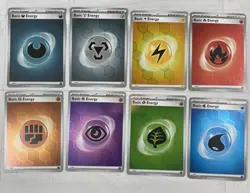 Pokemon TCG Lot of 8 Reverse Holo Basic Energy Cards Set Shrouded Fable NM - Image 1