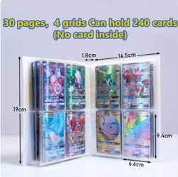 New Pokemon Card Folder 4 Pocket Trading Album 240 Cards Portfolio Binder Wallet - Image 2