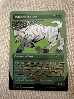 MTG Magic Pathbreaker Ibex FOIL x1 Signed Proof Secret SLD Crocodile Jackson - Image 1