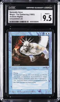 1993 MAGIC : THE GATHERING ARABIAN NIGHTS UNCOMMON (2) SERENDIB DJINN CGC 9.5 - Image 1