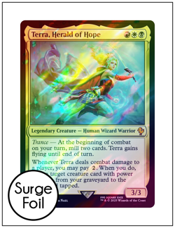 1x Terra, Herald of Hope, Surge Foil, Final Fantasy, Magic MTG NM - Image 1