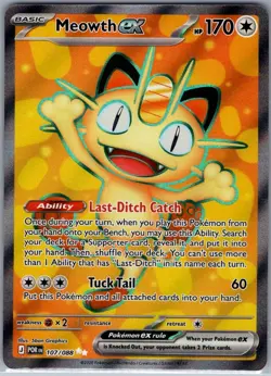 Meowth ex 107/088 ME03: Perfect Order - Pokemon Card - NM - Image 1
