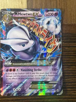 Pokemon TCG XY: Breakthrough M Mewtwo EX Ultra Rare Holo Card 63/162 NM - Image 1