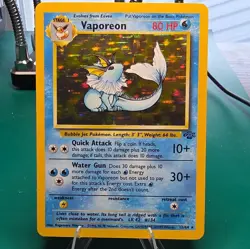 The Pokemon Company Vaporeon 12/64 Jungle Holo Rare Unlimited English 80 HP - Image 1