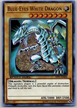 Blue-Eyes White Dragon Ultra Rare Speed Duel: Tournament Pack 1 STP1-EN004 NM - Image 1